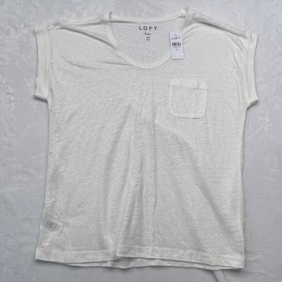 Marine Layer Madewell Loft Bundle of 3 Short Sleeve Shirts Women's XS Gray White - Picture 6 of 12